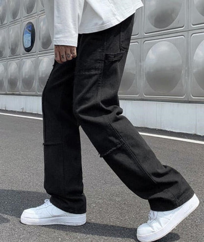 Men's Jeans Casual Denim Pants Hip Hop Neutral Jeans Streetwear Loose Straight Jean Pants Girl trousers Denim Jeans For Men