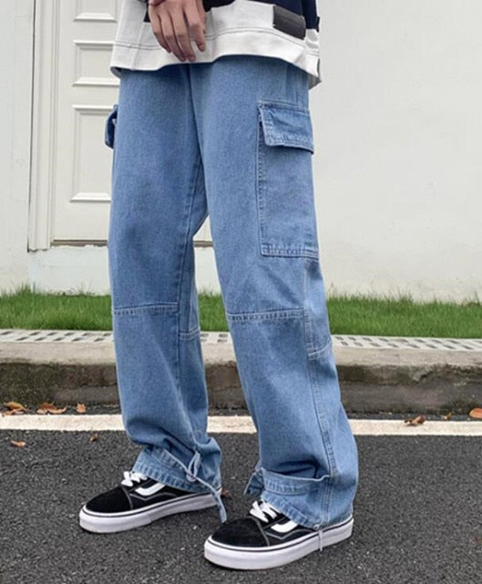 Men's Jeans Casual Denim Pants Hip Hop Neutral Jeans Streetwear Loose Straight Jean Pants Girl trousers Denim Jeans For Men